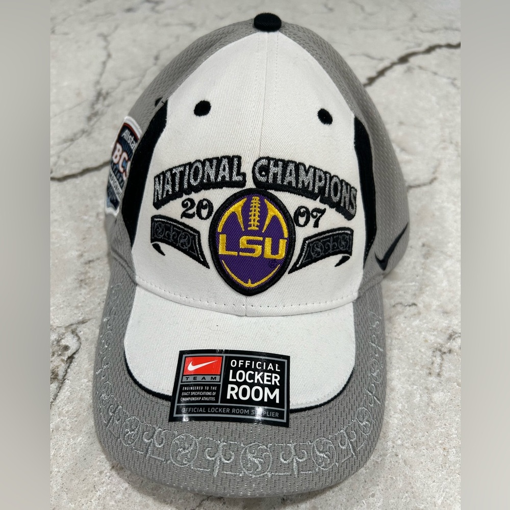 LSU 2007 National Football Champs baseball hat. Brand new with tags.